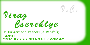 virag csereklye business card